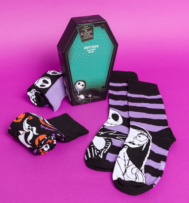 Disney The Nightmare Before Christmas Set Of 3 Socks