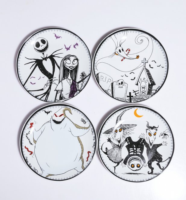Disney The Nightmare Before Christmas Set of Four Plates