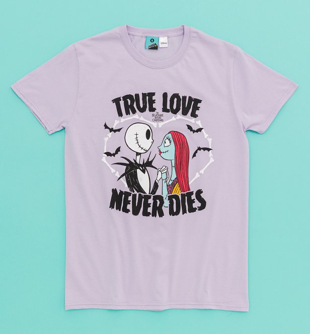 Disney The Nightmare Before Christmas True Love Never Dies Lavender T-Shirt
