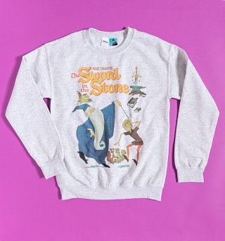 Disney The Sword In The Stone Grey Marl Sweater Disney The Sword In The Stone Grey Marl Sweater