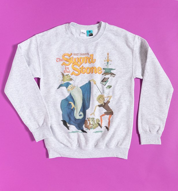 Disney The Sword In The Stone Grey Marl Sweater