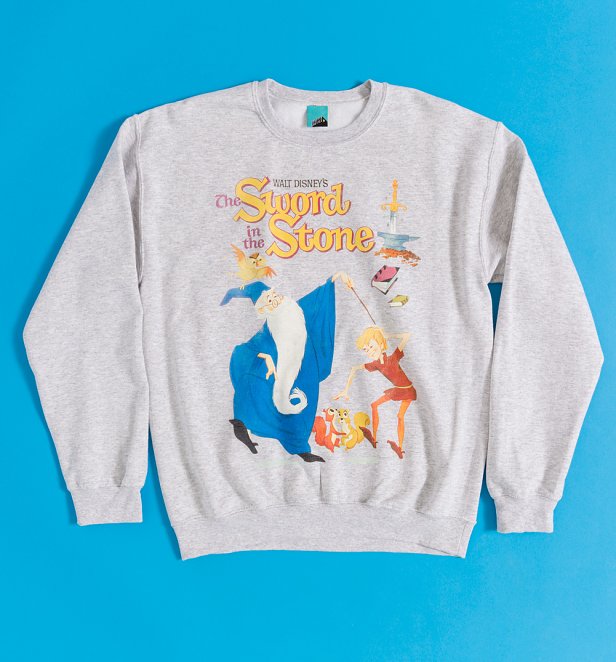 Disney The Sword In The Stone Grey Marl Sweater