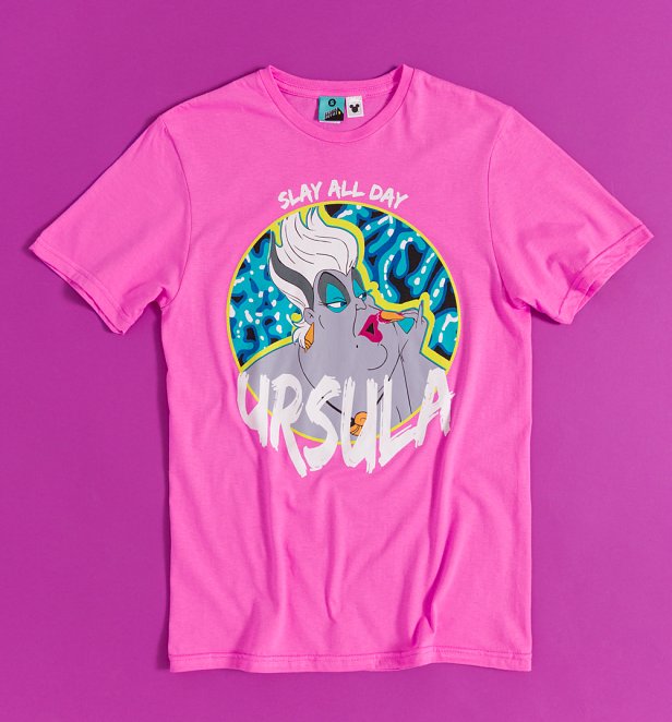 Disney The Little Mermaid Ursula Slay All Day Pink T Shirt