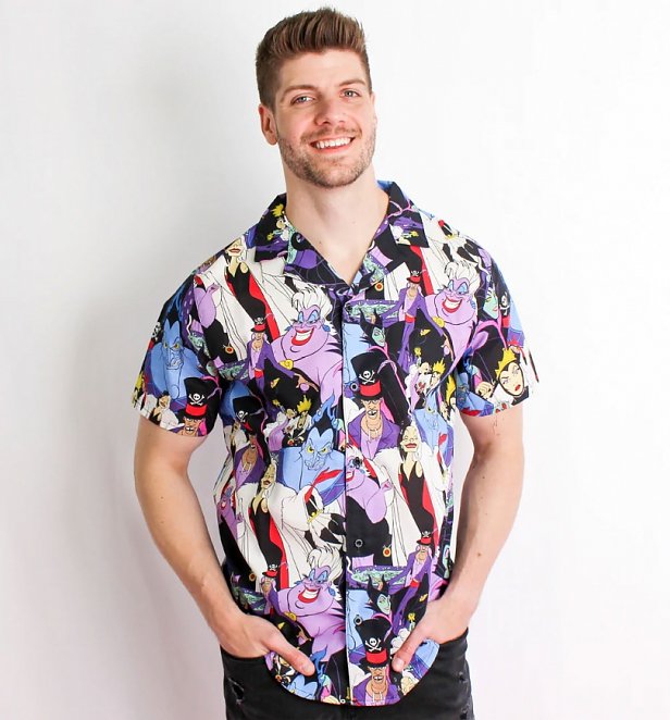 Disney Villains All Over Print Camp Shirt from Cakeworthy Disney Villains All Over Print Camp Shirt from Cakeworthy