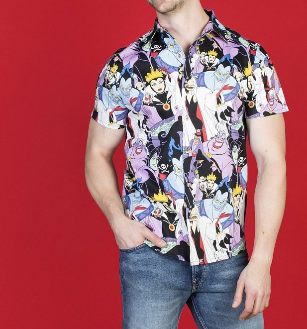 Disney Villains Button Up Short Sleeved Shirt from Cakeworthy