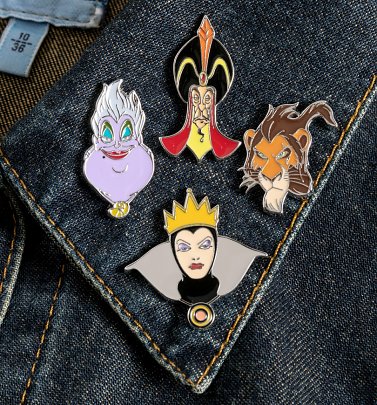 Disney Villains Set of Four Enamel Pins Disney Villains Set of Four Enamel Pins