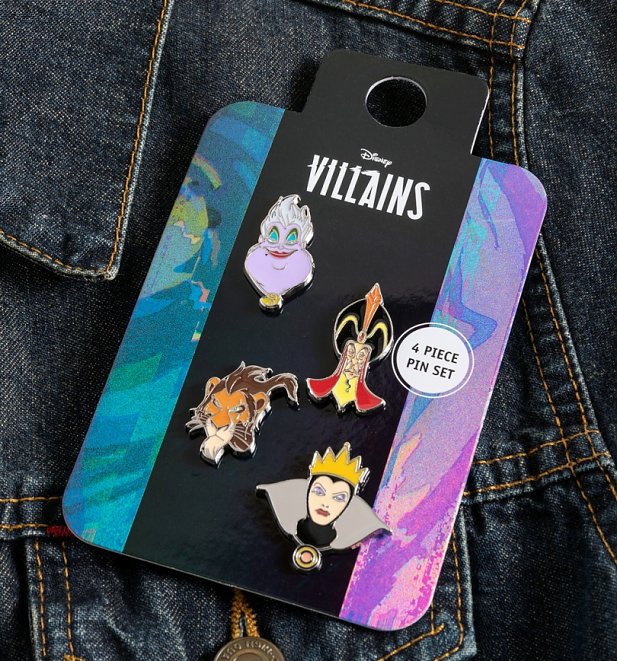 Disney Villains Set of Four Enamel Pins