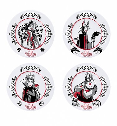 Disney Villains Set of Four Plates Disney Villains Set of Four Plates