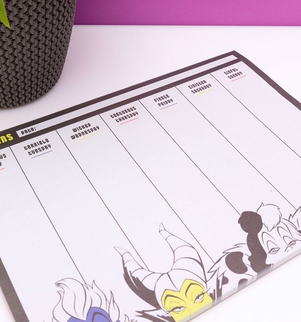 Disney Villains Weekly Planner A4 Desk Pad