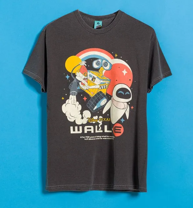 Disney Pixar Wall-E Vintage Wash Charcoal T-Shirt