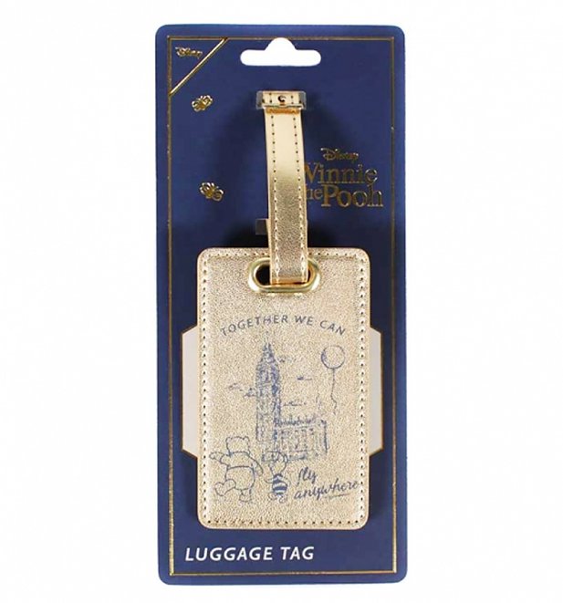 Disney Winnie The Pooh Fly Anywhere Metallic Luggage Tag Disney Winnie The Pooh Fly Anywhere Metallic Luggage Tag