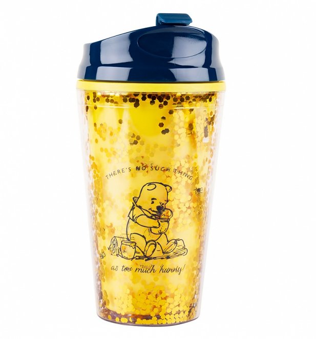 Disney Winnie The Pooh Hunny Glitter Travel Mug Disney Winnie The Pooh Hunny Glitter Travel Mug