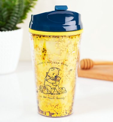 Disney Winnie The Pooh Hunny Glitter Travel Mug Disney Winnie The Pooh Hunny Glitter Travel Mug