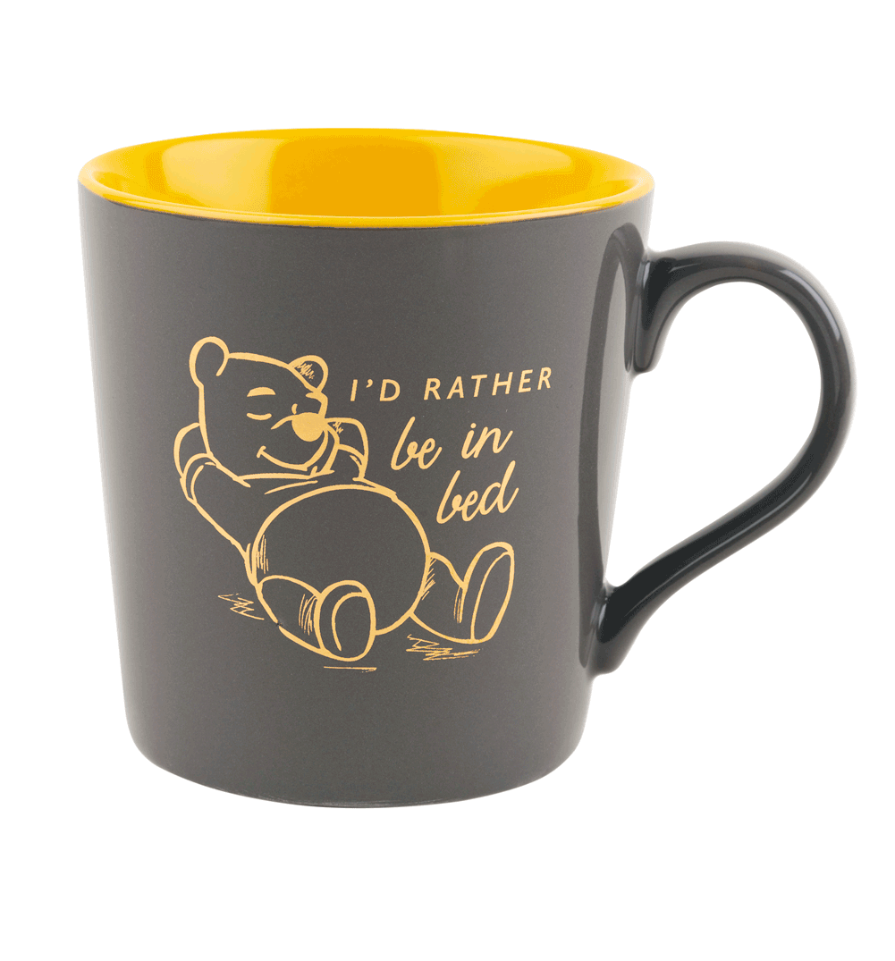 Disney Winnie The Pooh Rather Be In Bed Foil Finish Mug Disney Winnie The Pooh Rather Be In Bed Foil Finish Mug