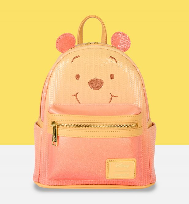 Loungefly Disney Winnie The Pooh Sequin Glitter Mini Backpack