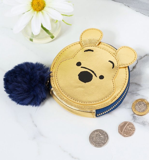 Disney Winnie The Pooh Shaped Metallic Coin Purse