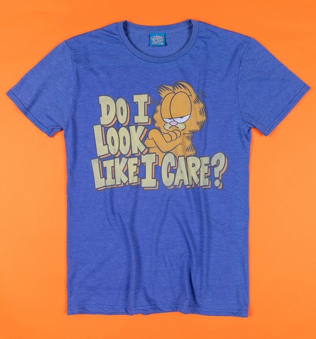 Do I Look Like I Care Blue Garfield T-Shirt Do I Look Like I Care Blue Garfield T-Shirt