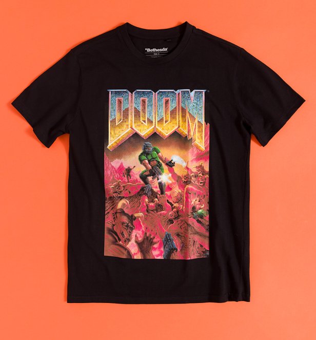 Doom Classic Box Art Black T-Shirt