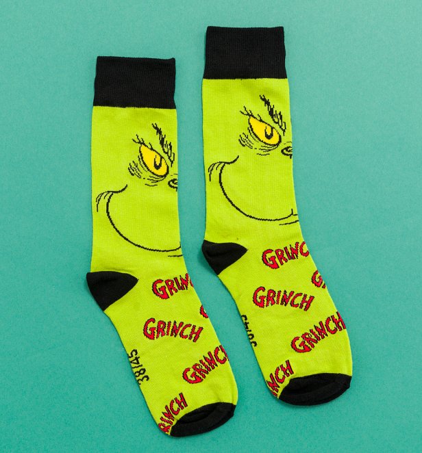 Dr. Seuss The Grinch Kostüm-Socken – Crew Socks Mit Grinch-Motiv, Einheitsgröße, 100% Acryl