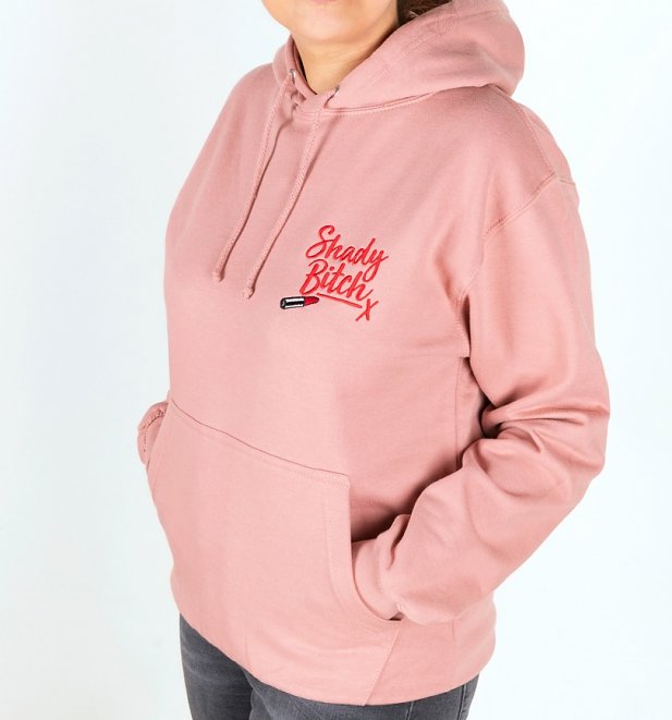 Drag Race Inspired Shady Bitch Embroidered Dusty Pink Hoodie
