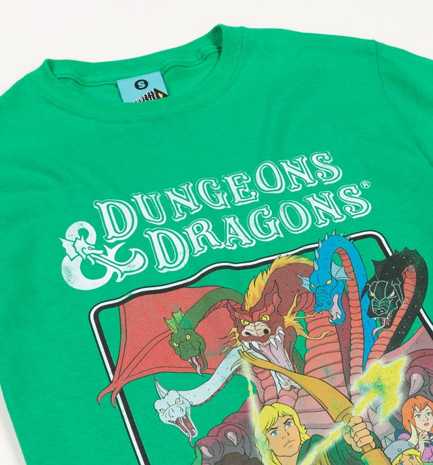 Dungeons And Dragons Cartoon Green T Shirt
