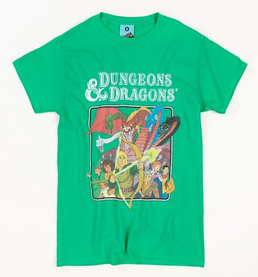 Dungeons And Dragons Cartoon Green T-Shirt