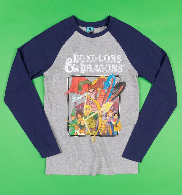 Dungeons And Dragons Cartoon Organic Baseball Shirt Dungeons And Dragons Cartoon Organic Baseball Shirt