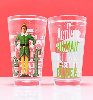 Elf Set of Two Christmas Glasses Elf Set of Two Christmas Glasses