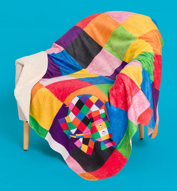 Elmer Patchwork Fleece Throw