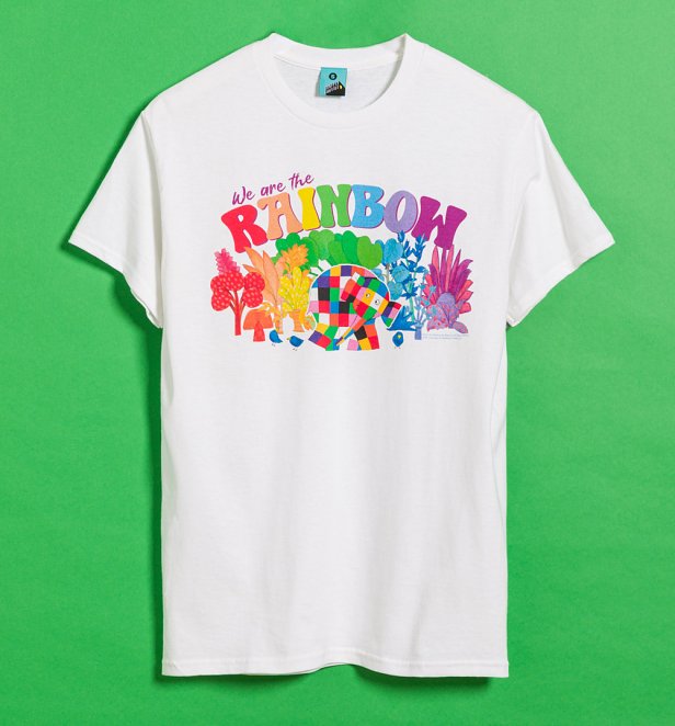 Elmer Pride We Are The Rainbow White T-Shirt Elmer Pride We Are The Rainbow White T-Shirt