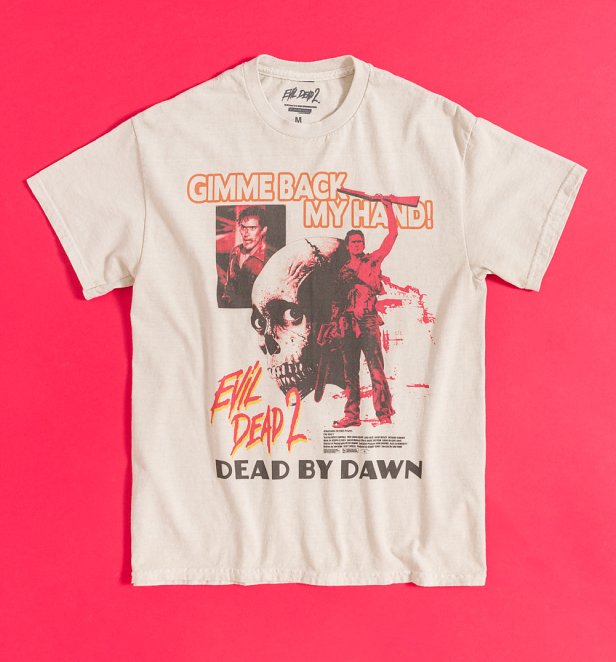 Evil Dead 2 Dead By Dawn Vintage Wash Natural T-Shirt