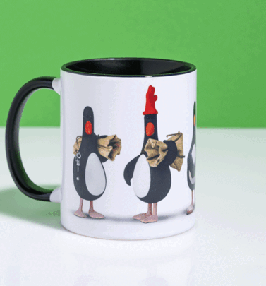 Feathers McGraw Line Up Mug With Black Handle Feathers McGraw Line Up Mug With Black Handle
