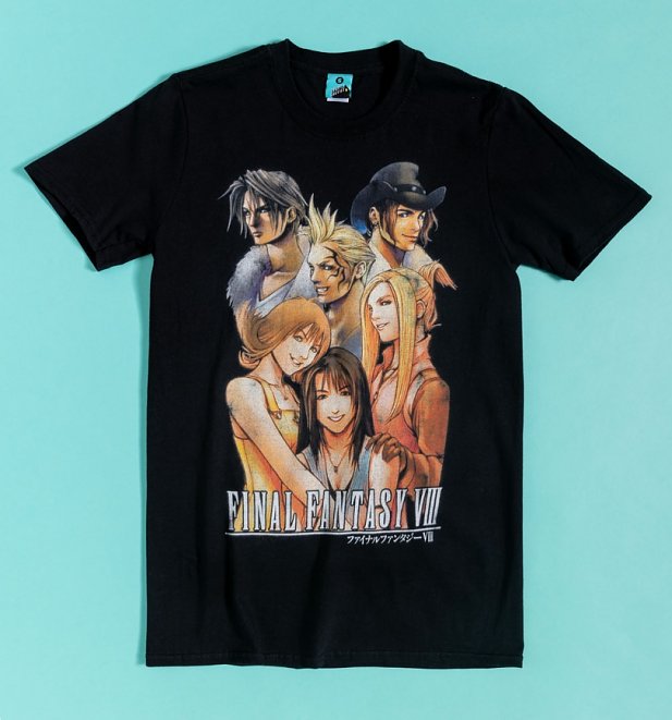 Final Fantasy VIII Group Black T-Shirt