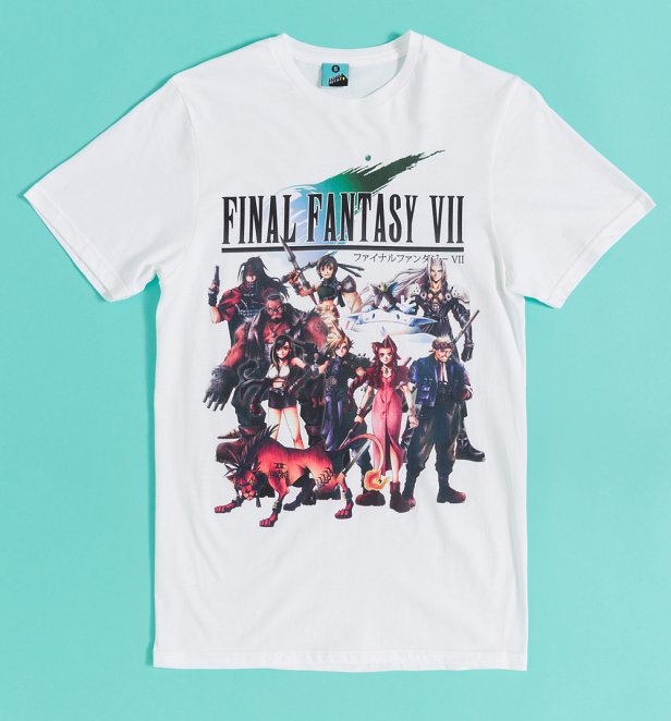 Final Fantasy VII Group White T-Shirt Final Fantasy VII Group White T-Shirt