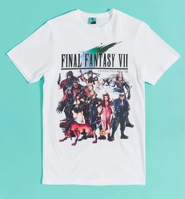 Final Fantasy VII Group White T-Shirt