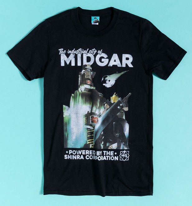 Final Fantasy VII Inspired Midgar Black T-Shirt