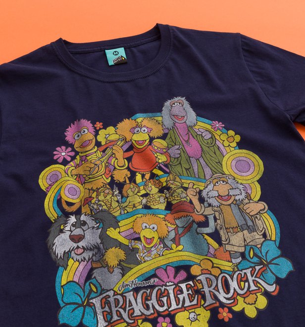 Fraggle Rock Rainbow Parade Navy TShirt