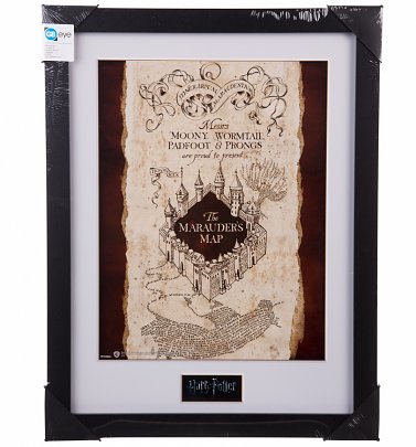 Framed Harry Potter Marauder's Map 30 x 40cm Collectors Print Framed Harry Potter Marauder's Map 30 x 40cm Collectors Print
