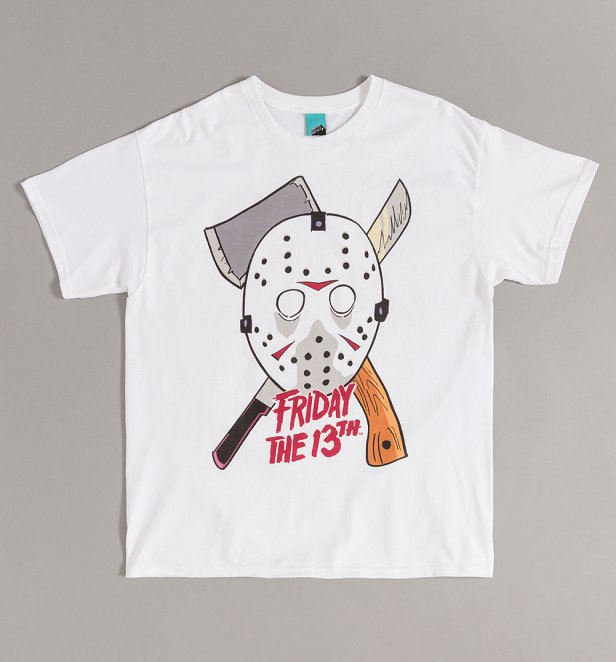 Friday The 13th Hockey Mask White T-Shirt Friday The 13th Hockey Mask White T-Shirt