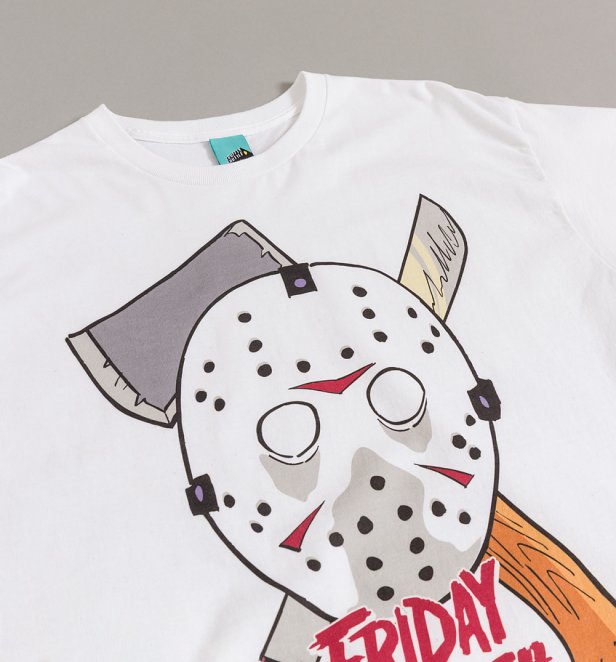 Friday The 13th Hockey Mask White T-Shirt