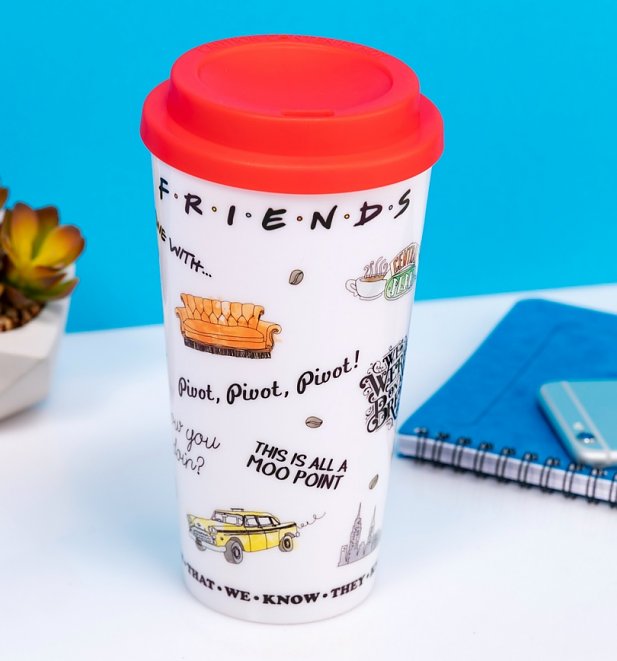Friends Icons Printed Travel Mug
