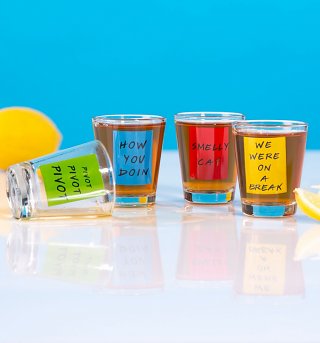 Friends Quotes Set of 4 Shot Glasses Friends Quotes Set of 4 Shot Glasses