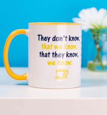 Friends They Don't Know Yellow Handle Mug Friends They Don't Know Yellow Handle Mug