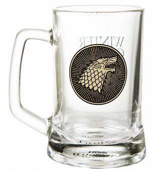 Game Of Thrones House Stark Glass Stein Game Of Thrones House Stark Glass Stein