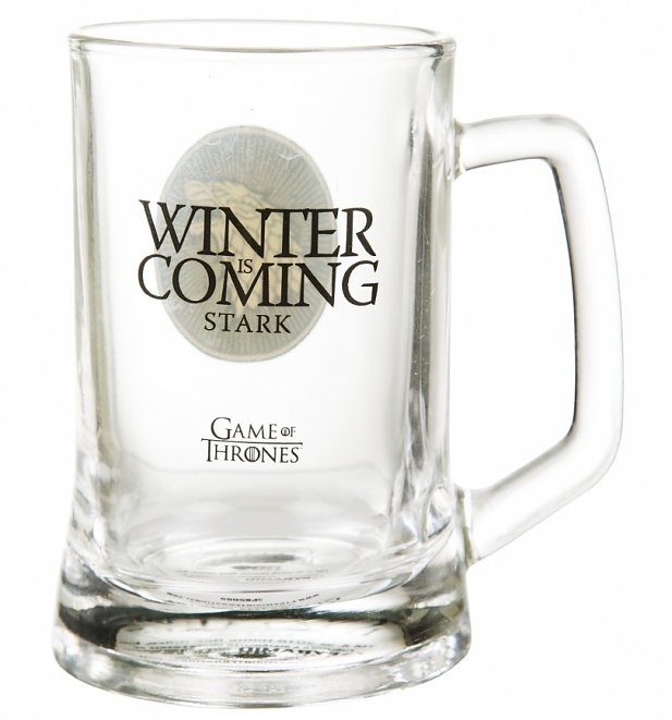 Game Of Thrones House Stark Glass Stein Game Of Thrones House Stark Glass Stein
