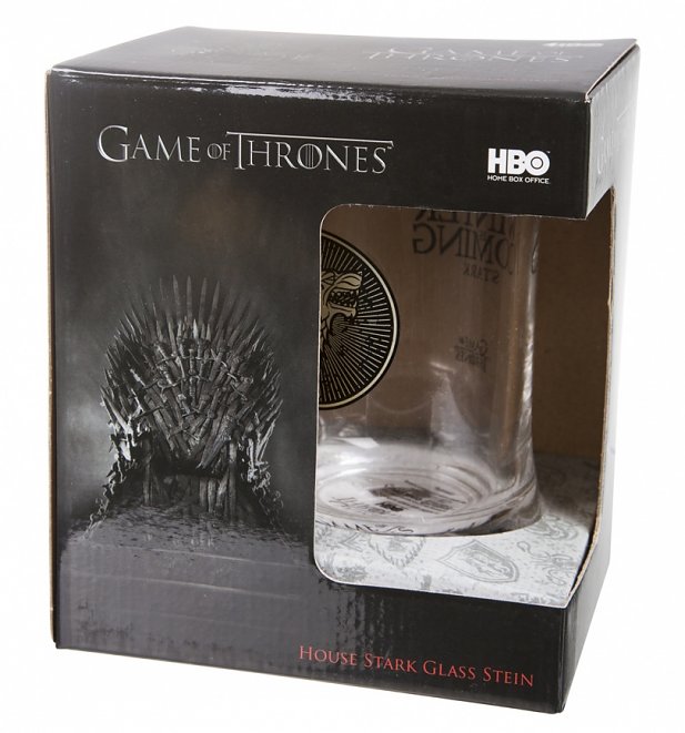 Game Of Thrones House Stark Glass Stein Game Of Thrones House Stark Glass Stein