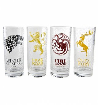 Game Of Thrones Houses Logos Set of 4 Glasses Game Of Thrones Houses Logos Set of 4 Glasses