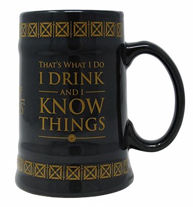 Game Of Thrones I Drink & I Know Things Ceramic Stein Game Of Thrones I Drink & I Know Things Ceramic Stein