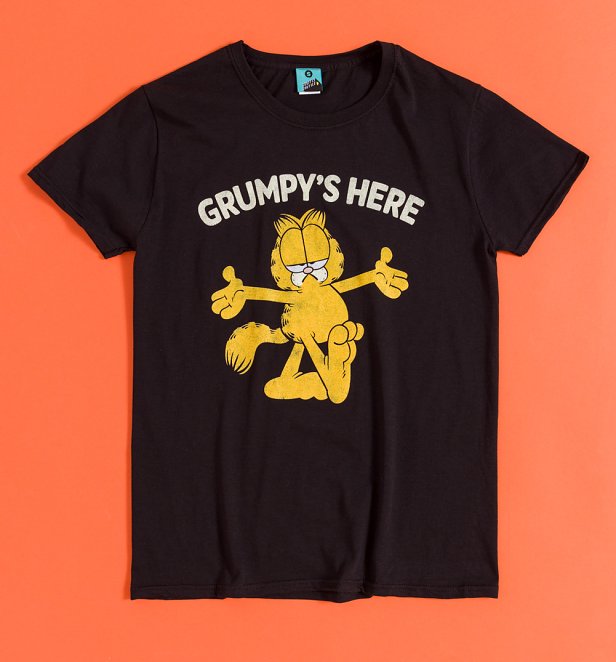 Garfield Grumpy's Here Black T-Shirt