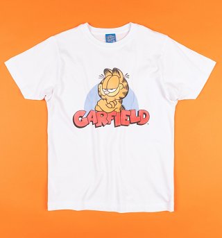 Garfield Retro Logo White T-Shirt Garfield Retro Logo White T-Shirt